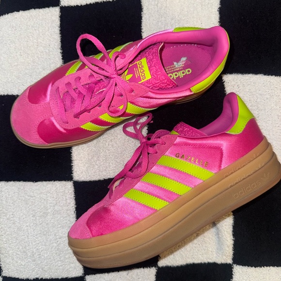 adidas Shoes - Adidas Gazelle Women's Pink and Yellow Sneakers